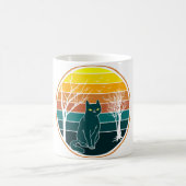 Mug Retro Sunset Cat Anime Kawaii Art (Centre)