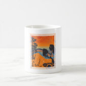 Mug Retro Sunset Forest Paysage Abstrait (Centre)