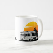 Mug Retro Sunset RV Motorhome Propriétaire Cadeau, voi (Devant droit)