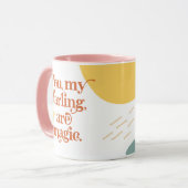 Mug Retro Super 70's Thème Vous Ma Chérie Sont Magique (Devant gauche)