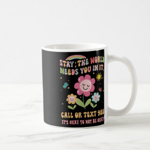 Mug Retro Super Stay World a besoin de vous 988 Suicid