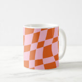 Mug Retro Super Wavy Psychedelic Checkerboard Vérifier (Devant droit)