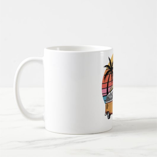 Mug Retro Surf Van Sunset Vibes (Gauche)