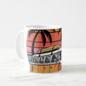 Mug Retro Surf Van Sunset Vibes (Devant gauche)