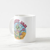 Mug Rétro Synthwave 80s Lézard Keytar (Devant gauche)
