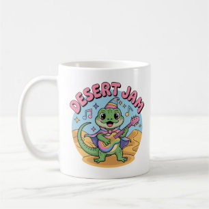 Mug Rétro Synthwave 80s Lézard Keytar