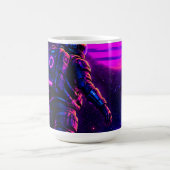 Mug Rétro Synthwave Astronaute Cyberpunk Espace Café M (Centre)