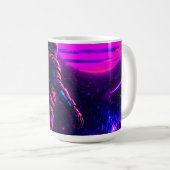 Mug Rétro Synthwave Astronaute Cyberpunk Espace Café M (Devant droit)