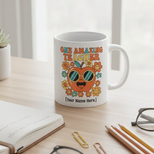 Mug Retro Teacher Appreciation  | Personalized Class o
