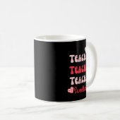 Mug Retro Teacher Valentines Day 2023 Teaching Sweethe (Devant droit)