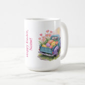 Mug Retro Teal & Purple Truck with Easter Eggs (Devant droit)