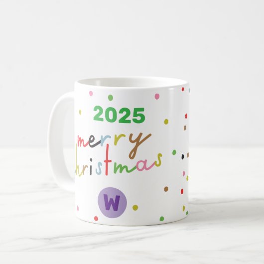 Mug REtro TEXTE PERSONNALISÉ POT POT MERRY NOËL (Devant gauche)