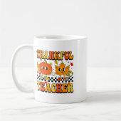 Mug Retro Thankful Enseignant Super Thanksgiving Fall  (Gauche)
