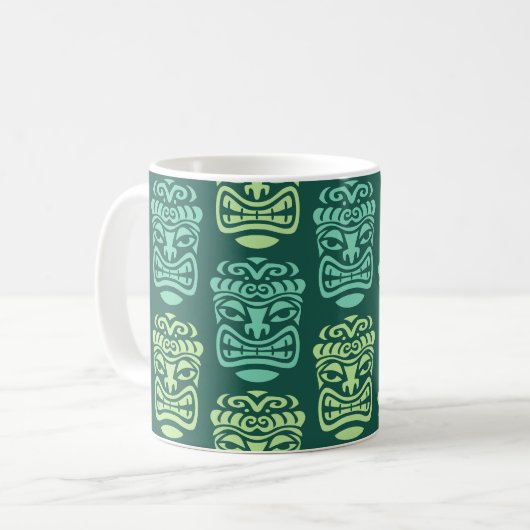 Mug Retro Tiki Beach Bar Pattern (Devant gauche)