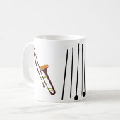 Mug Rétro trombone d'années '50 (Devant gauche)