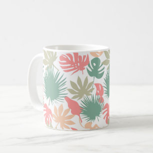 Mug Rétro, tropical, feuilles