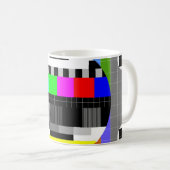 Mug Retro TV pas d'illustration de signal. (Devant droit)