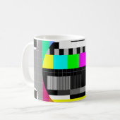Mug Retro TV pas d'illustration de signal. (Devant gauche)