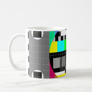 Mug Retro TV pas d'illustration de signal.
