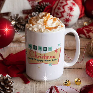 Mug Retro Vegas Vibe Joyeux Noël Joie au monde