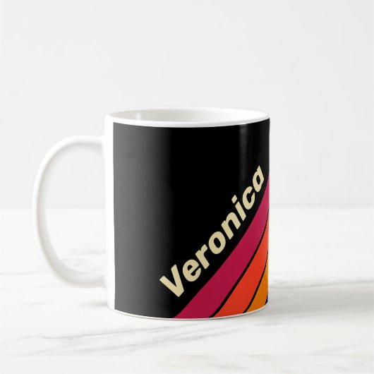 Mug Retro VHS Stripes with Name (Gauche)