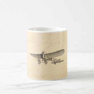 Mug Rétro vieil avion d'appui vertical d'avion vintag