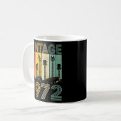 Mug Retro Vintage 1972 Guitariste 1972 Anniversaire Gu (Devant gauche)