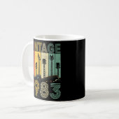 Mug Rétro Vintage 1983 Guitariste 1983 Anniversaire Gu (Devant gauche)