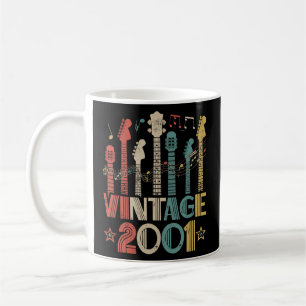 Mug Rétro Vintage 2001 Guitar Lover 2001 Birthday