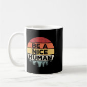 Mug Retro Vintage Be A Nice Human  (Gauche)
