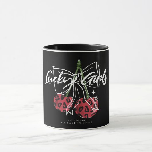 Mug Retro Vintage Cherry Quote Typography (Centre)