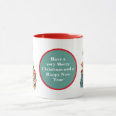 Mug Retro vintage Christmas lady ajouter un message (Centre)