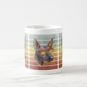 Mug Rétro Vintage Coucher de soleil Chien nu mexicain