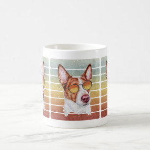 Mug Retro Vintage coucher de soleil portugais Podengo 