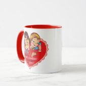 Mug Retro Vintage Garçon Fille Saint Valentin (Devant gauche)