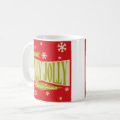 Mug Retro Vintage Holly Jolly Noël (Devant gauche)