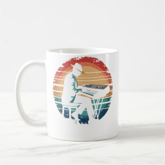 Mug Retro Vintage Keyboard Player Sunset Music Lover G