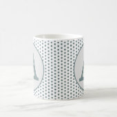 Mug Rétro Vintage Nostalgique Points Verts (Centre)
