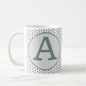 Mug Rétro Vintage Nostalgique Points Verts (Gauche)