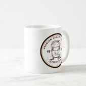 Mug Retro vintage style classique café café logo (Devant droit)
