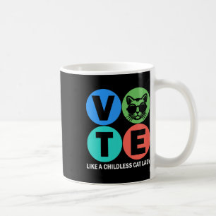 Mug Rétro Voter Comme Une Femme Sans Enfant Vote Kam