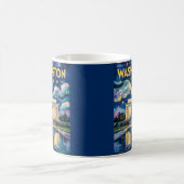Mug Retro Washington DC Lincoln Memorial Van Gogh Art (Centre)