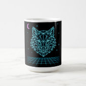 Mug Retro Wolf Synthwave - Neon Night Howler (Centre)