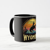 Mug Retro Wyoming Cowboy (Devant gauche)