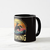 Mug Retro Wyoming Cowboy (Devant droit)