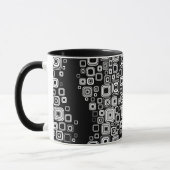 Mug Rétros carrés noirs et blancs (Gauche)