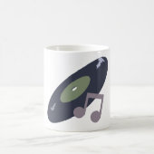 Mug Rétros couleurs d'original de disque et de note de (Centre)