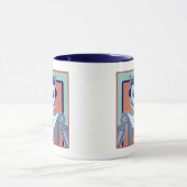Mug Rétros enfants bleus de robot (Centre)