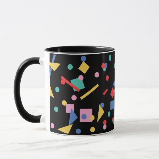 Mug Rétros formes géométriques d'art de bruit 80s (Gauche)