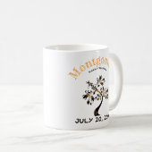 Mug Retrouvailles familiales Orange Arbre Noir Custom  (Devant droit)